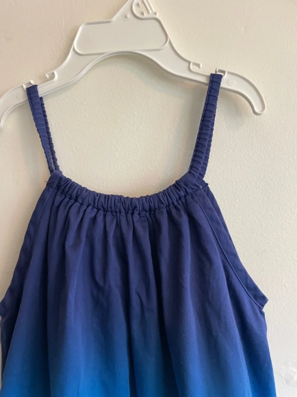 CASABLANCA Paris Girls Ombre Halter-Style Maxi Dress in Navy, Teal & Coral 9-10